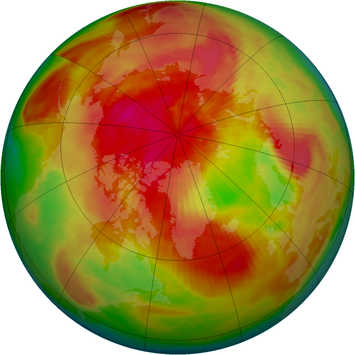 Arctic ozone map for 21 March 1984